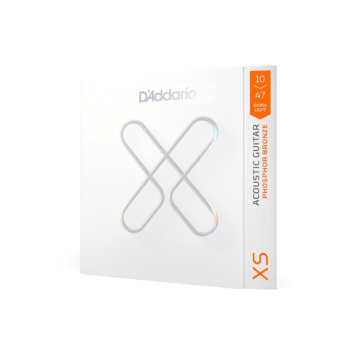 D'addario XS Phosphor Bronze Coated Acoustic Guitar Strings 10-47
