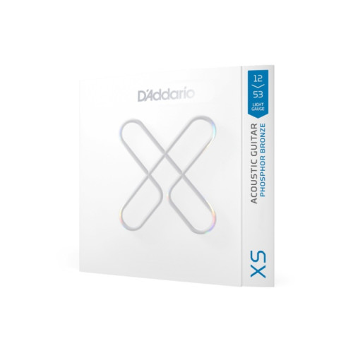 D'addario XS Phosphor Bronze Coated Acoustic Guitar Strings 12-53